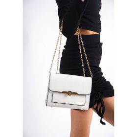 Mubiano 560-B Beyaz Zincir Askılı Kadın Çanta