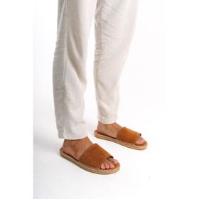 Mubiano Espadril Summer Taba Erkek Terlik