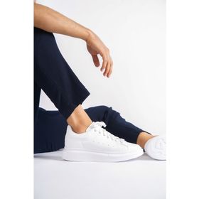 Mubiano MBMCQ1000-BB Beyaz-Beyaz Kalın Taban Erkek Spor Ayakkabı
