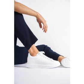 Mubiano MBMCQ1000-BB Beyaz-Beyaz Kalın Taban Erkek Spor Ayakkabı