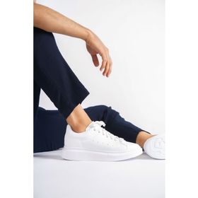 Mubiano MBMCQ1000-BB Beyaz-Beyaz Kalın Taban Erkek Spor Ayakkabı