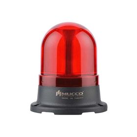 Mucco SNT-MS725-F-1 70 Serisi 24 V DC Kırmızı Işık Somun Bağlantılı Mini Flaşör Tepe Lambası