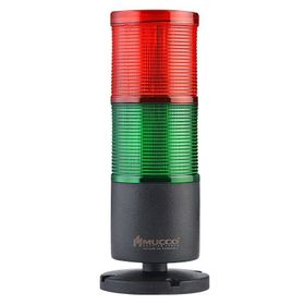 Mucco SNT7013S2 12-24V AC/DC Kırmızı Yeşil 2 Katlı Sabit Işıklı Kolon