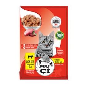 Muçi Pouch Sığır Etli 24x85 gr Kedi Yaş Mama