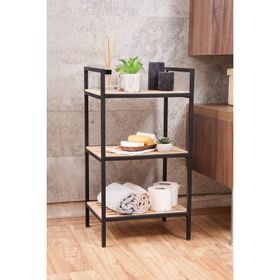 Mudesa MDS3MRF01 Ahşap Metal 3 Raflı Çok Amaçlı Banyo Dolabı