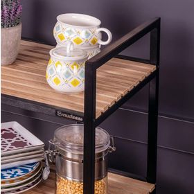 Mudesa MDSMRF005 Metal Ahşap 4 Raflı Çok Amaçlı Dolap