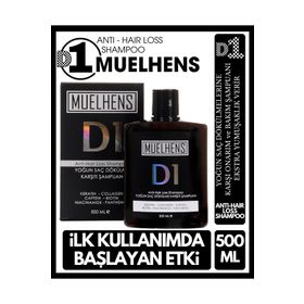 Muelhens D1 Anti Hair Loss Shampoo Yoğun Saç Dökülme Karşıtı 2x500 ml Özel Bakım Şampuanı