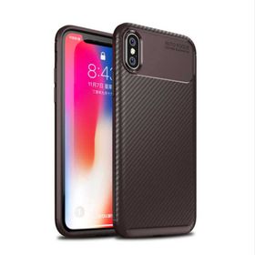 Mueral Apple iPhone XS Karbon Negro Arka Siyah Silikon Kılıf
