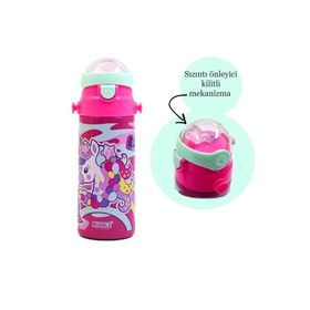 Muggle MT-2635 550 ml Unicorn Desenli Pipetli Çelik Matara