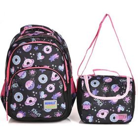 Muggle MU-008 Sweet Space Siyah 2'li Okul Sırt Çantası Set
