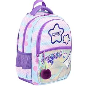 Muggle MU-9026 Mor 3 Bölmeli Mermaid Okul Sırt Çantası