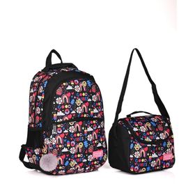 Muggle MU-9062 2 Bölmeli Smile Desenli Okul Sırt Çantası