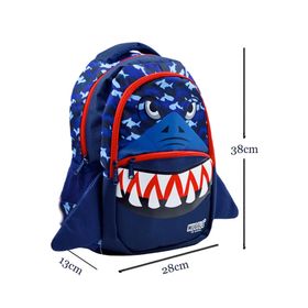 Muggle MU-9567 Mavi Shark İlkokul Çantası