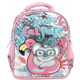 Muggle MU8928 Pembe Tropikal Pradice Kız Çocuk Anaokulu Çantası