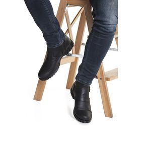 Muggo Men M1001 Siyah Soğuk Geçirmez Kürklü Erkek Bot