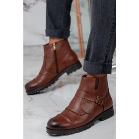 Muggo Men M1001 Siyah Soğuk Geçirmez Kürklü Erkek Bot