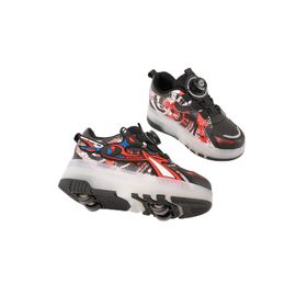 Muggo Pato Siyah Çocuk Işıklı Patenli Tekerlekli Sneaker Spor Ayakkabı
