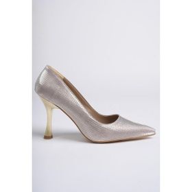 Muggo Yowel Rose Garantili Sivri Burun Stiletto Kadın Topuklu Ayakkabı