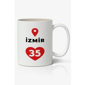 Mugs&Gift I Love İzmir Baskılı Kahve Çay Kupa Bardak