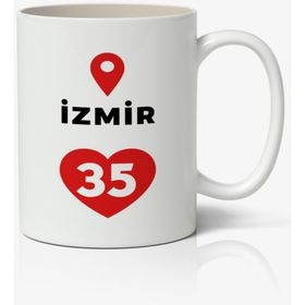 Mugs&Gift I Love İzmir Baskılı Kahve Çay Kupa Bardak
