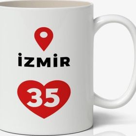 Mugs&Gift I Love İzmir Baskılı Kahve Çay Kupa Bardak
