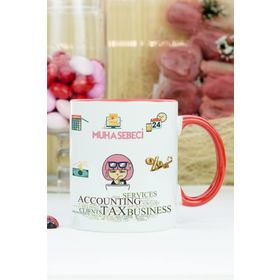 Muhasebeci Kırmızı Kupa Bardak