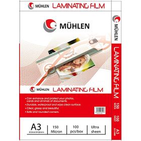 Mühlen A3-150 A3 Boyutlu 150 Mikron 100 Adet Laminasyon PVC Filmi