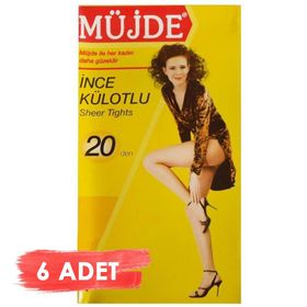 Müjde 6'lı İnce Kadın Külotlu Çorap