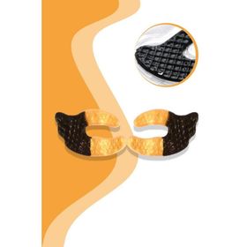 Mujgan 4.5 x 7.5 cm 2'li Büyük Siyah Sarı Geçişli Göz Maskesi