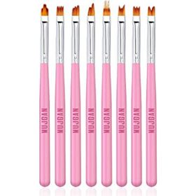 Mujgan Nail Art 8'li Pembe Fırça Seti