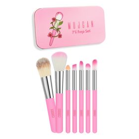 Mujgan Pembe 7'li Metal Kutulu Fırça Seti