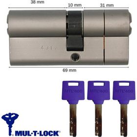 Mul-T-Lock MTL 400 69 mm Tuzaklı Bilyalı Kapı Kilidi