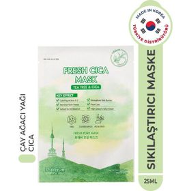 Muldream Fresh Cica Mask Gözenek Sıkılaştırıcı Çay Ağacı Yağı Sebum Dengeleyici Kore 25 ml Kağıt Yüz Maskesi