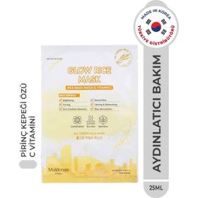 Muldream Glow Rice Mask Aydınlatıcı ve Yenileyici Hassas ve Kuru Cilt Kore 25 ml Kağıt Yüz Maskesi
