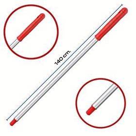 Mulpex Premium Kalite Vidalı 140 cm Kırmızı Alüminyum Eloksallı Sap