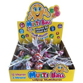 MultiBall Multivitamin 100 Adet Lolipop