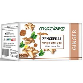 Multidem 20'li Zencefilli Karışık Bitkisel Çay