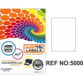 Multiofis 210x297 mm 5000 100 Tabaka Laser Etiket