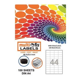 Multiofis 5044 48.5x25.4 mm Laser Etiket
