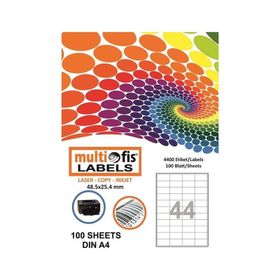 Multiofis 5044 48.5x25.4 mm Laser Etiket