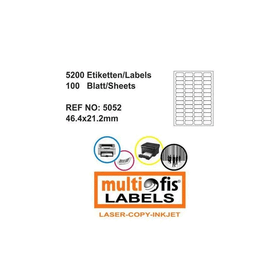 Multiofis 5052 46.4x21.2 mm Laser Etiket