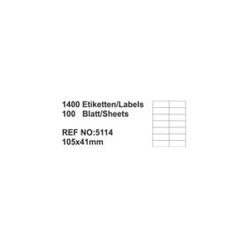 Multiofis 5114 105x41 mm Laser Etiket