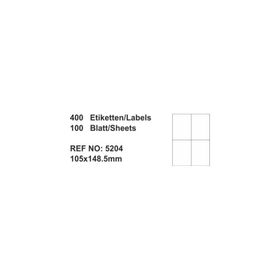 Multiofis 5204 105x148.5 mm Laser Etiket