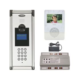 Multitek 18 Daire MB-10 Şifreli Panelli MB-41 4.3 inç Beyaz Görüntülü Diafon Paketi