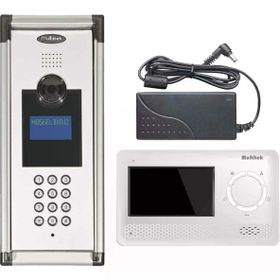 Multitek 5 Daire MB-10 Şifreli Panelli MB-41 4.3 inç Beyaz Görüntülü Diafon Paketi