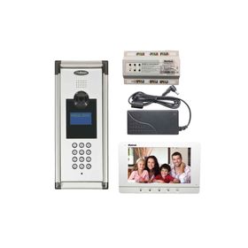 Multitek 7 Daire MB-10 Şifreli Panelli MB-73 7 inç Beyaz Görüntülü Diafon Paketi
