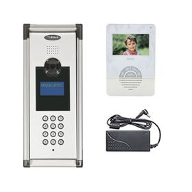 Multitek 8 Daire MB-10 Şifreli Panelli MB-41 4.3 inç Beyaz Görüntülü Diafon Paketi