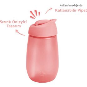 Munchkin 296 ml 12 Ay+ Pembe Simple Clean Pipetli Alıştırma Bardağı