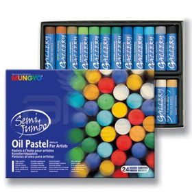 Mungyo 24 Renk Semi Jumbo Oil Pastel