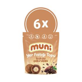 Muni 80 gr Kakao Çekirdekli Yer Fıstığı Topu (6 adet)